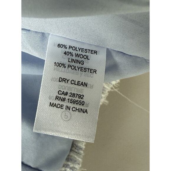 Anthropologie Maison d’ Amelie Paris Wool Jacket Size 8 Tweed Ruched Sleeve - Picture 4 of 7